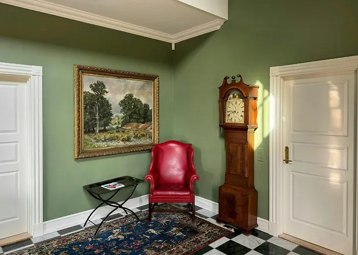 Manor House Overlooking Fields And Garden *